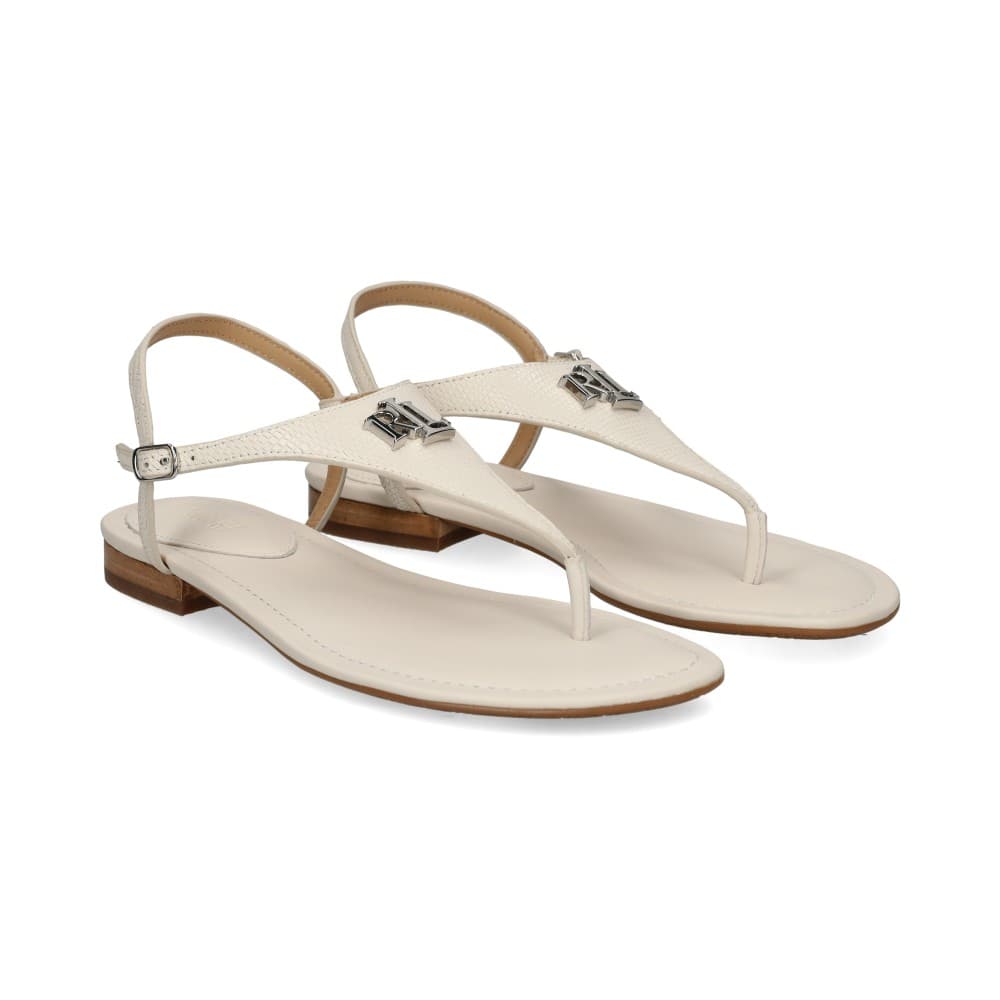Lauren Ralph Lauren Sandalias Planas Mujer - Blanco