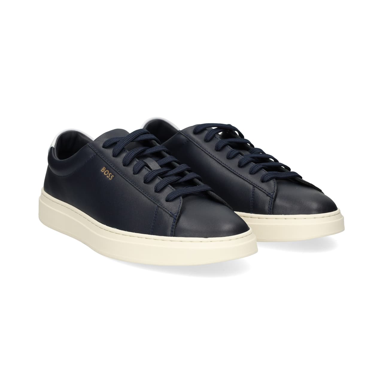 BOSS Talon Blanco Deportivo Piel Azul