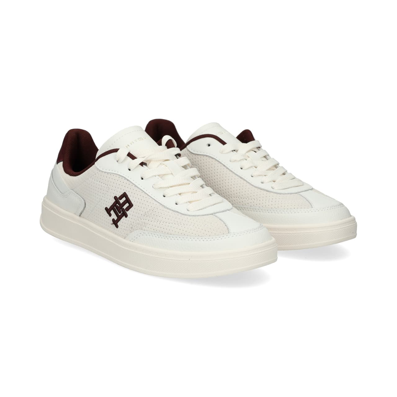 Tommy Hilfiger Deportivo Piel Picado Marron+blanco
