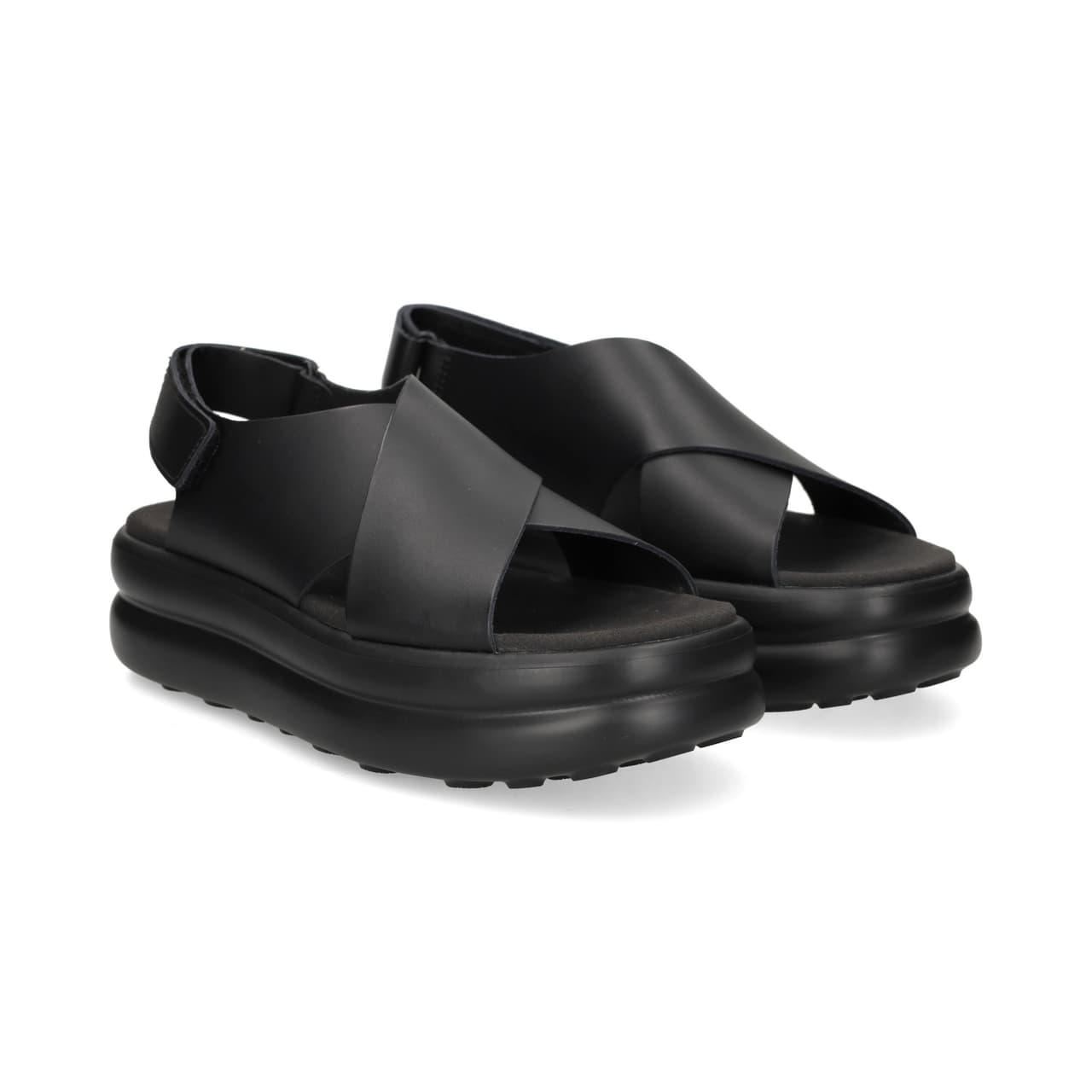 Camper Plataforma Cruzada Piel Negro