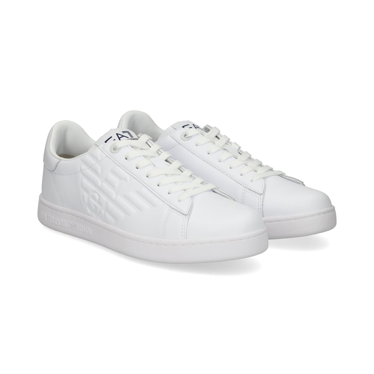 EA7 Deportivo Logo Relieve Piel Blanco U0001 White