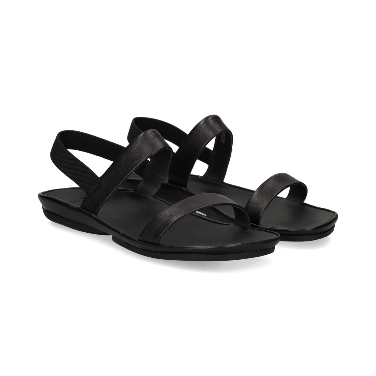 Camper Sandalia 2 Tiras Piel Negro