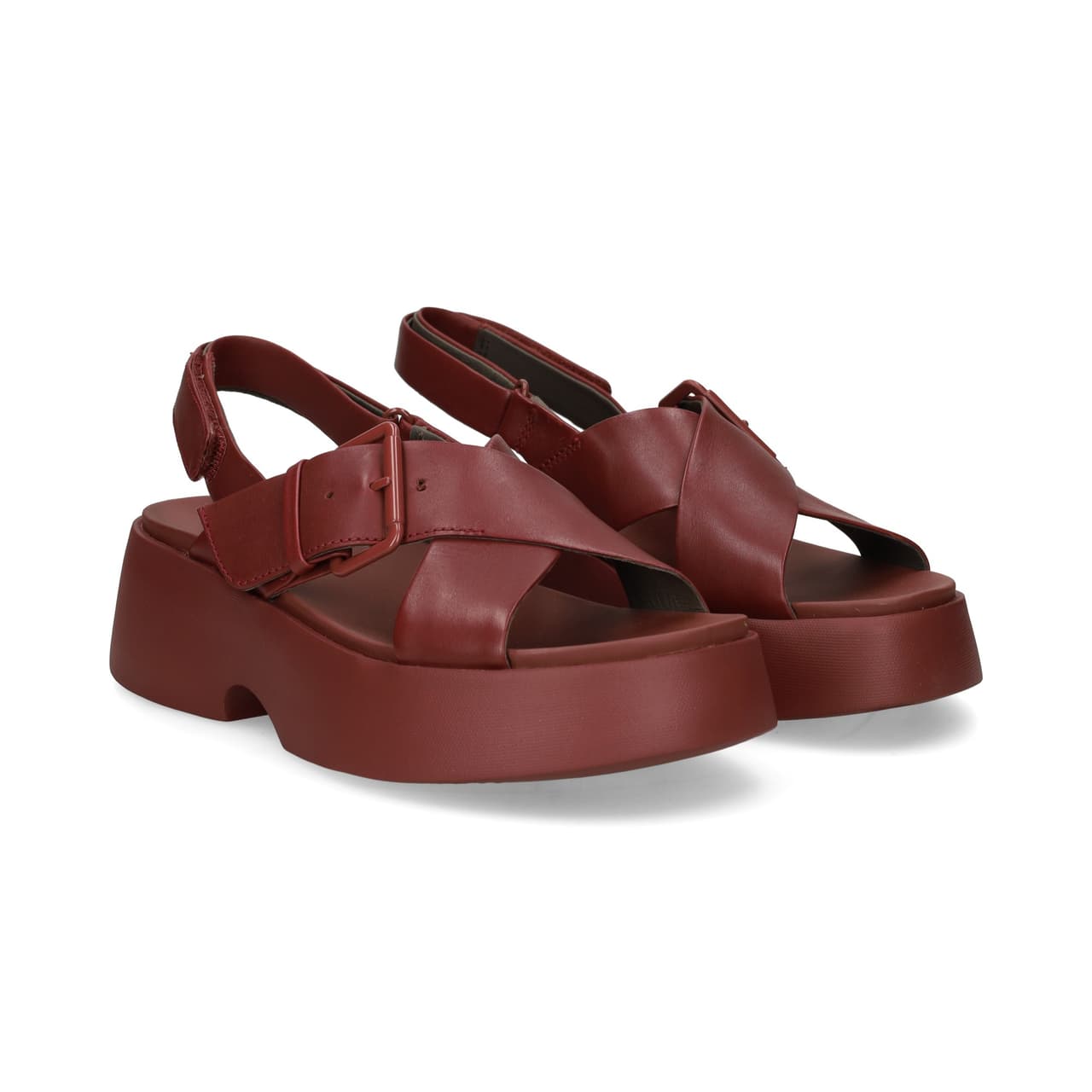 Camper SANDALIA PLATAFORMA RUZADA BURDEOS Garnet