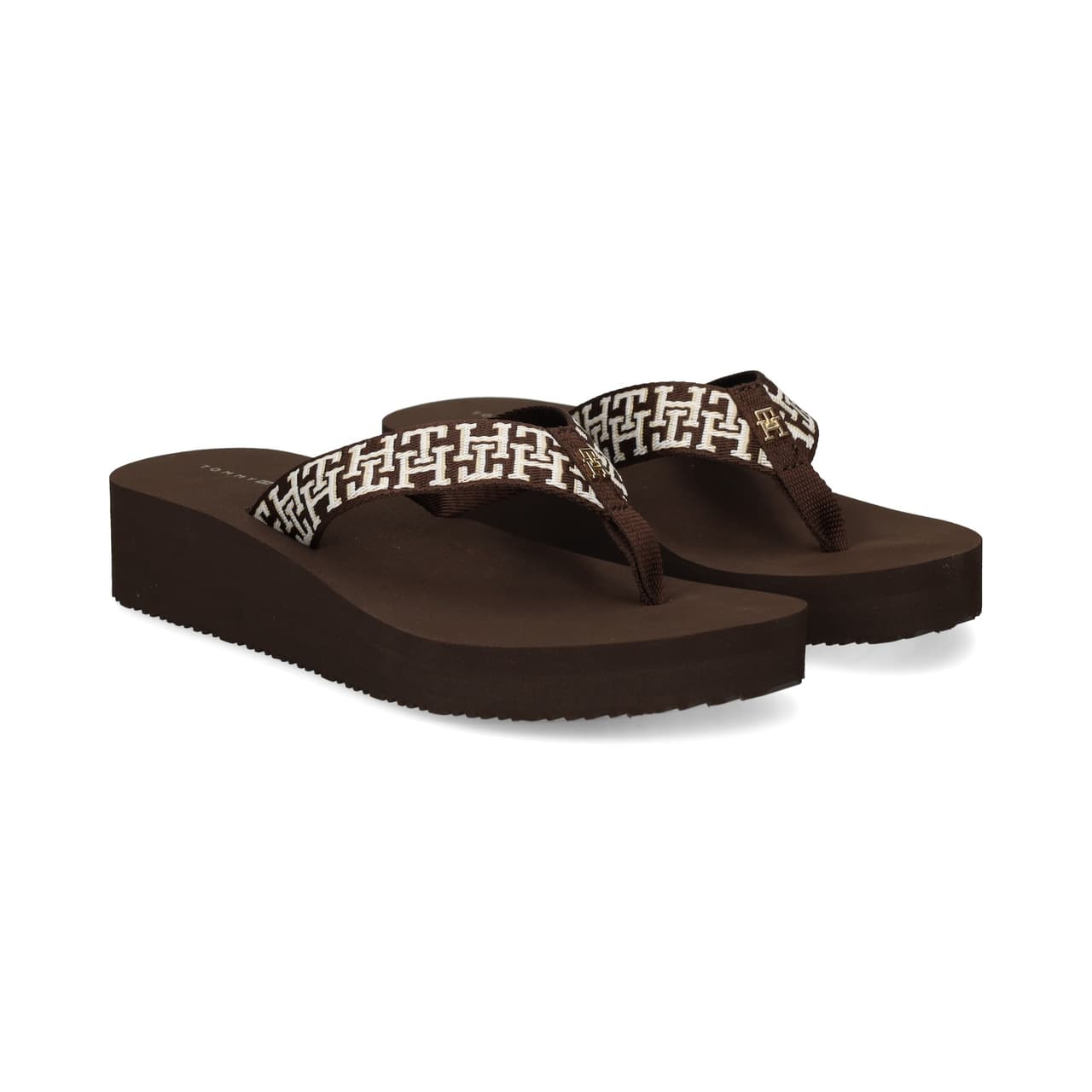 Tommy Hilfiger Fitflop Cuña Tira Logo Marron Gug Fondant Bro