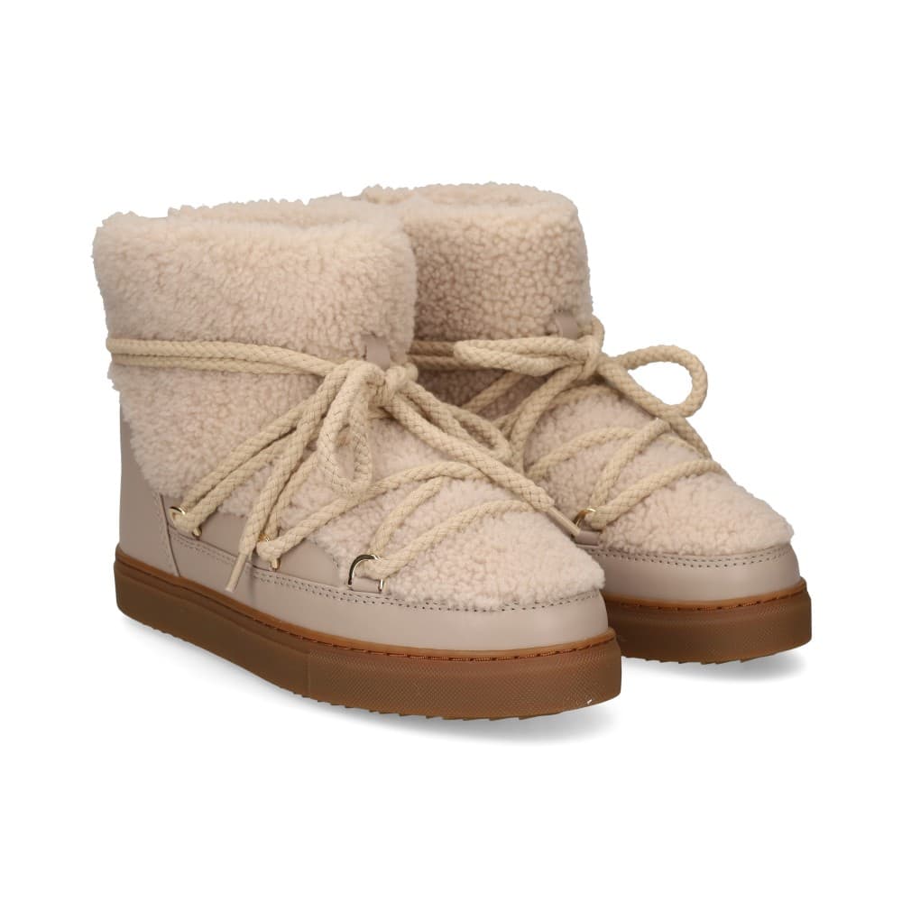 Inuikii Botines Planos Mujer - Beige
