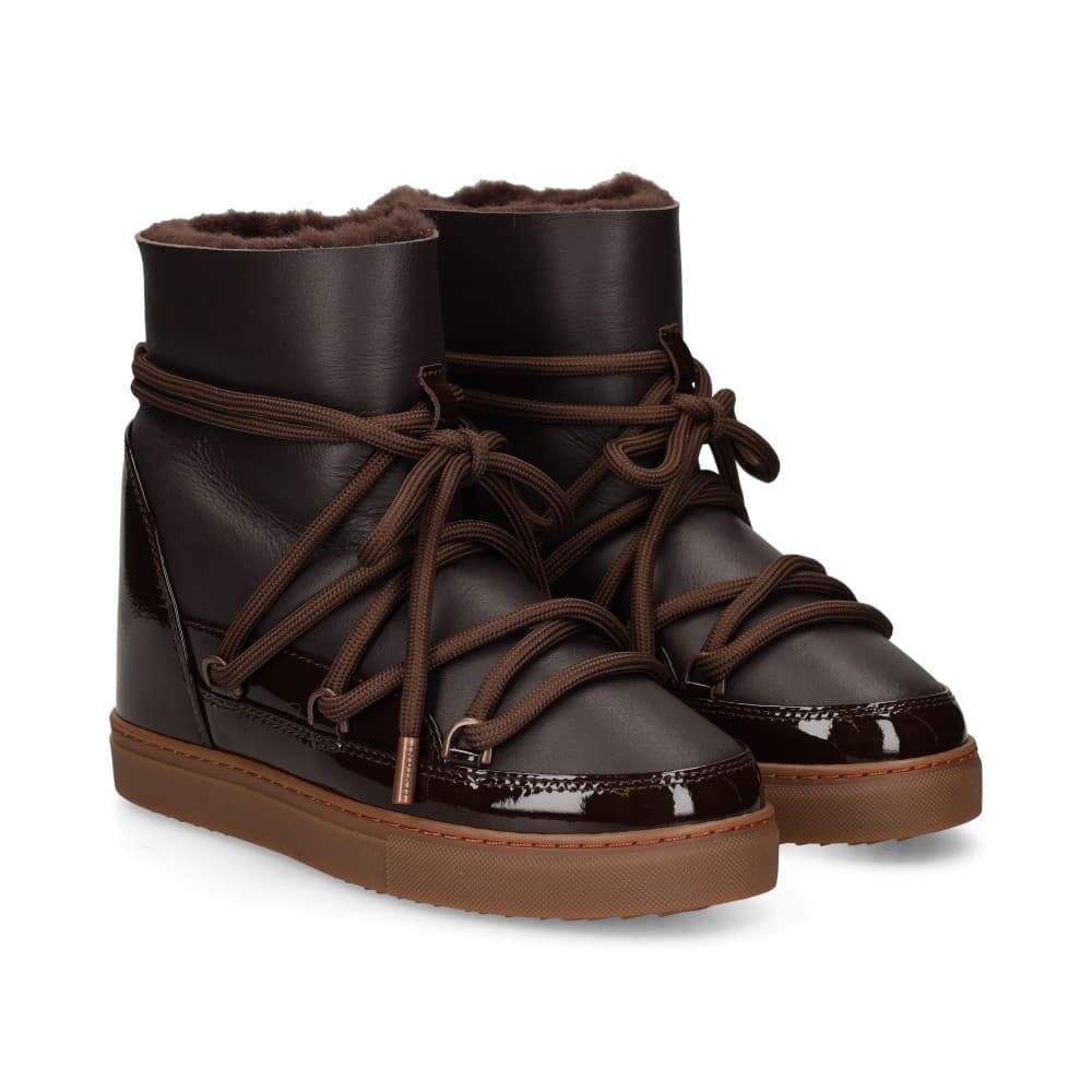 Inuikii Botines Planos Mujer - Marrón