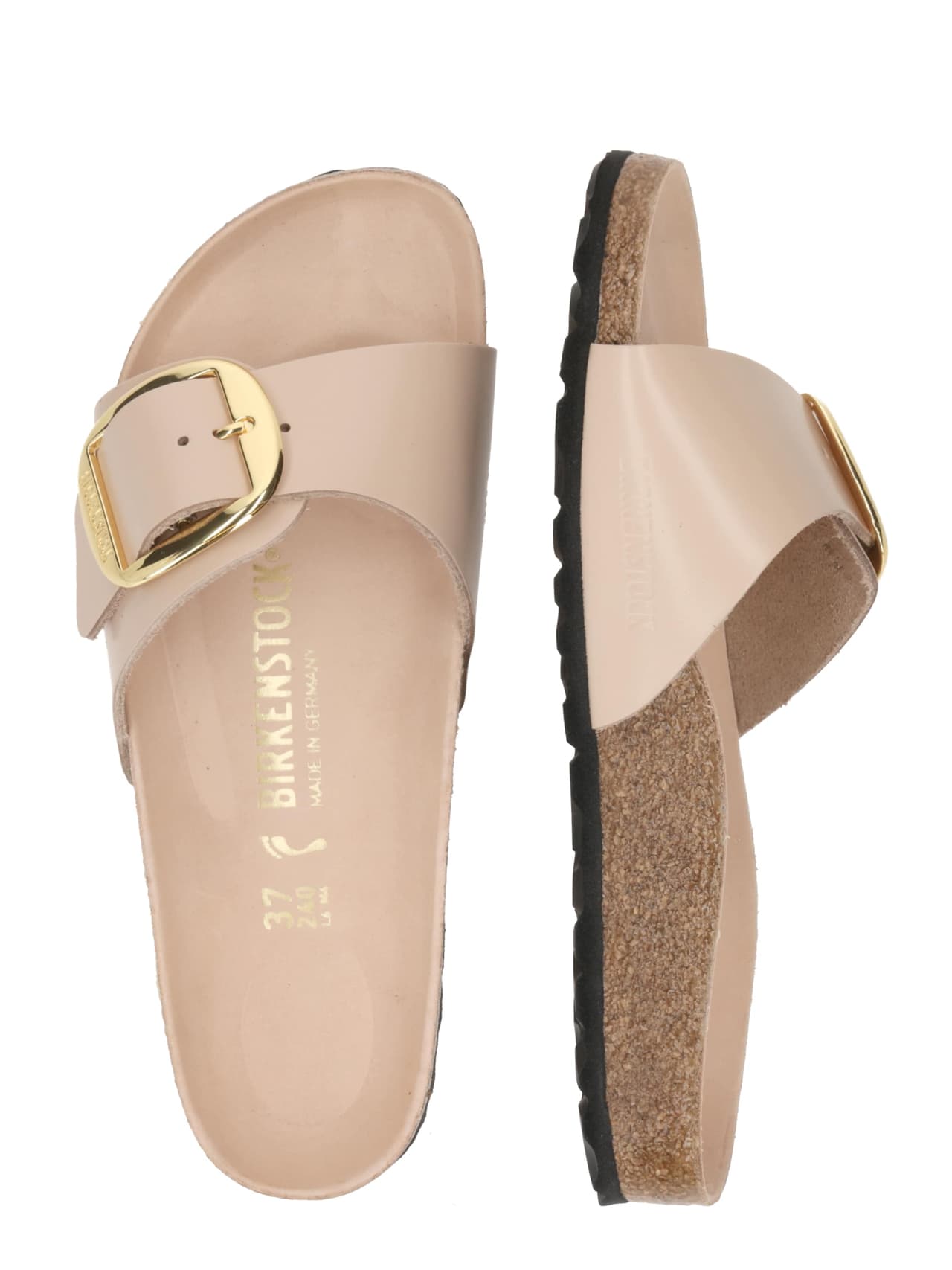 Birkenstock Sandalias De Piel Madrid Big Buckle Beige — foto 2