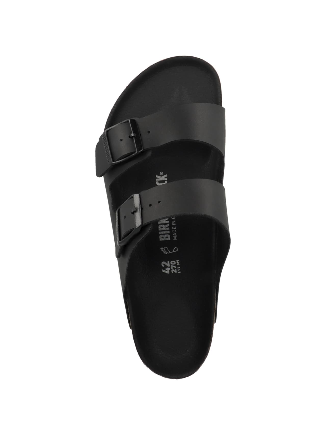 Birkenstock Arizona Birko Flor Black Black Foot Bed — foto 2