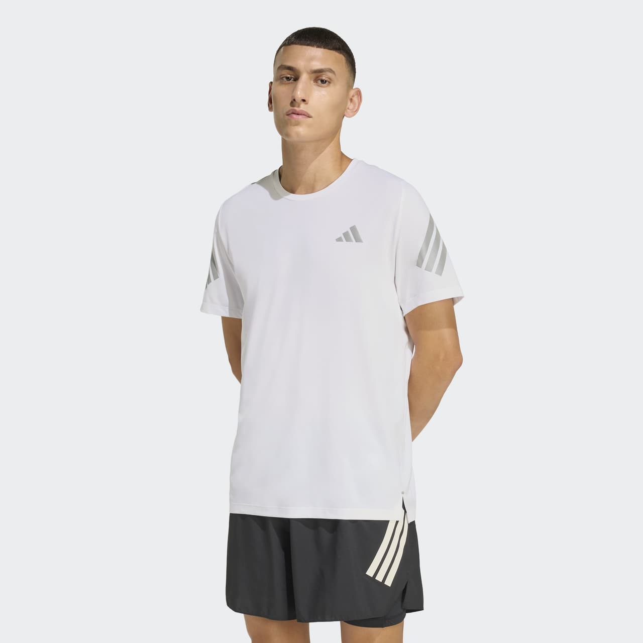 adidas Running adi365 camiseta con 3 bandas reflectantes en la manga blanca — foto 7