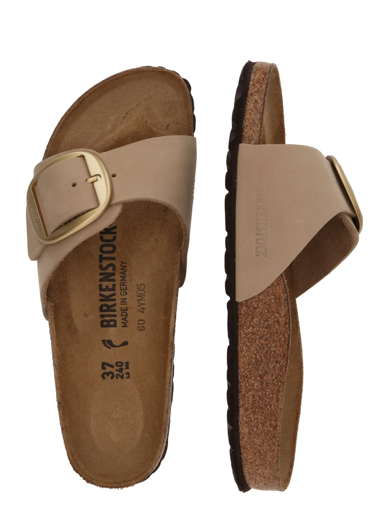Birkenstock Madrid Big Buckle Nubuck Leather Narrow Fit Sandals 'Sandcastle' — foto 2