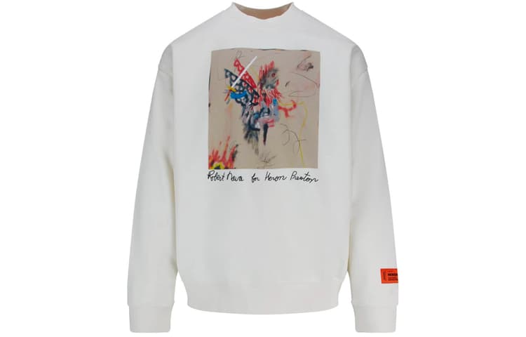 HERON PRESTON x ROBERT NAVA Logo Printing Pattern Unisex White