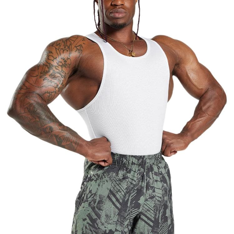 GYMSHARK RIBBED TANK 1PK Tank Top Men's White