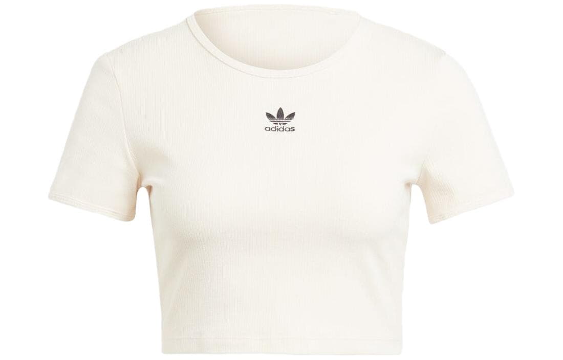 adidas originals Essentials Rib Tee 'White' (Women's)
