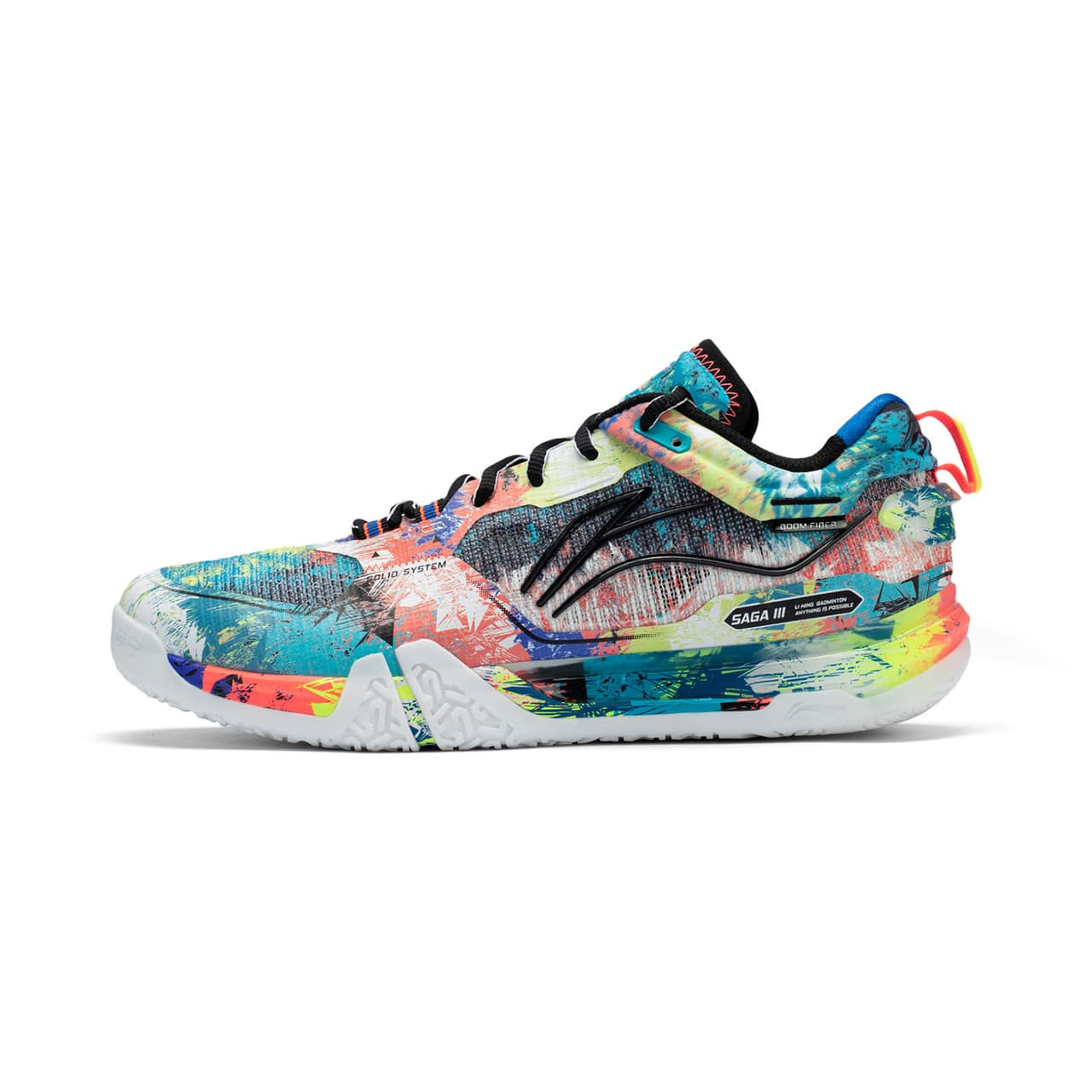 Li-Ning Li Ning Saga ⅢPRO Slip Resistant, Abrasion Resistant, Breathable, Support Low top Badminton Shoes Unisex Blue Pink