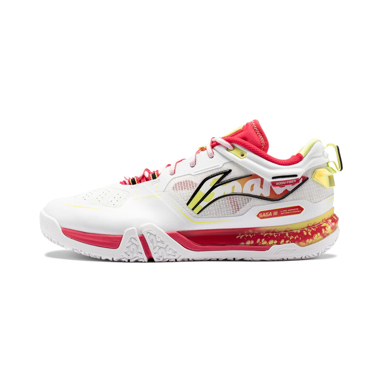 Li-Ning Li Ning Saga 3pro Low top Badminton Shoes Unisex White Yellow