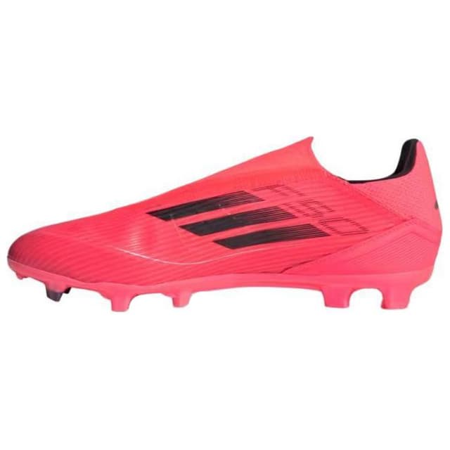 adidas F50 League Laceless Firm/Multi-Ground Turbo Aurora Black Platinum Metallic 5