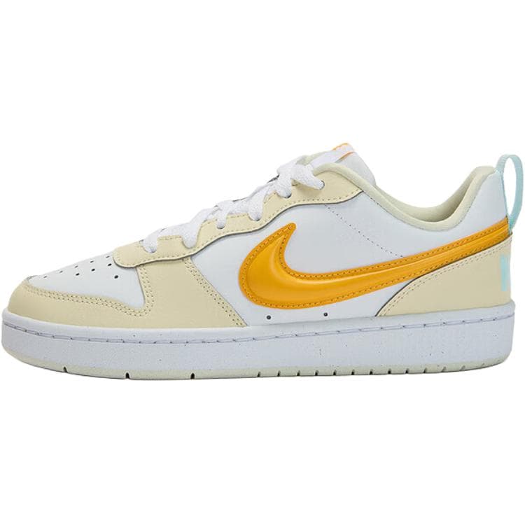 Nike Court Borough Low top Skateboard Shoes White Orange Unisex