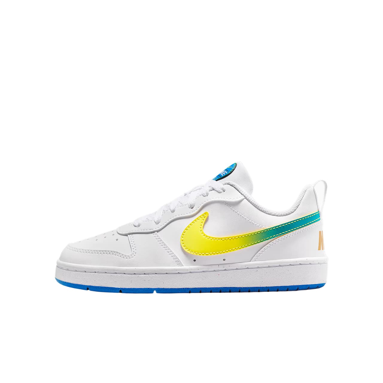 (GS) Nike Court Borough Low 'White Soar Sonic Yellow'