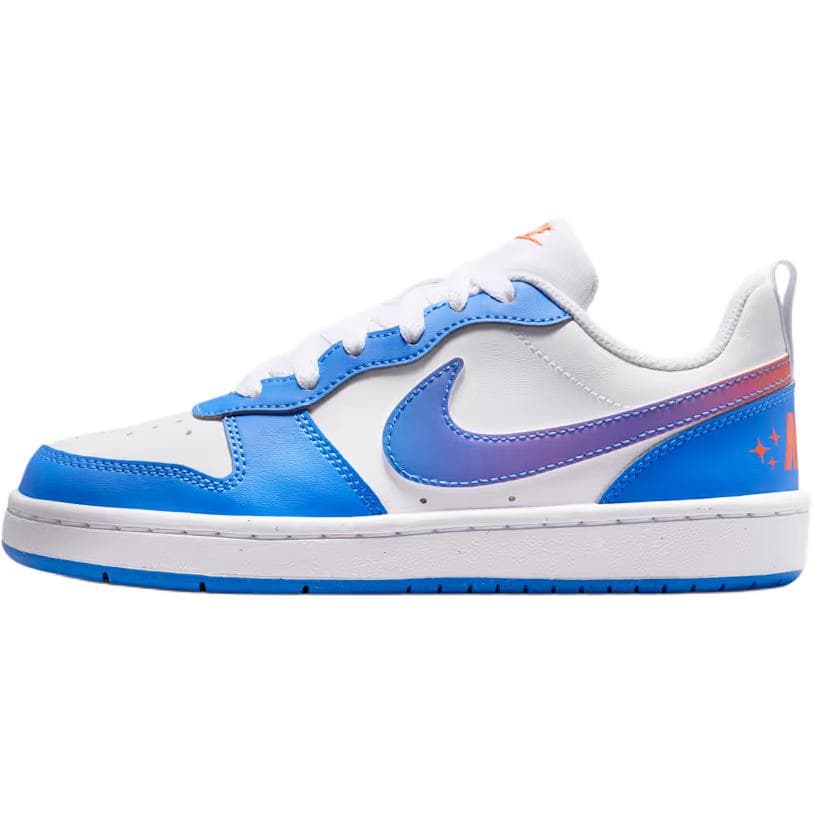 Nike Court Borough Synthetic Leather Skateboard Shoes White Blue Unisex