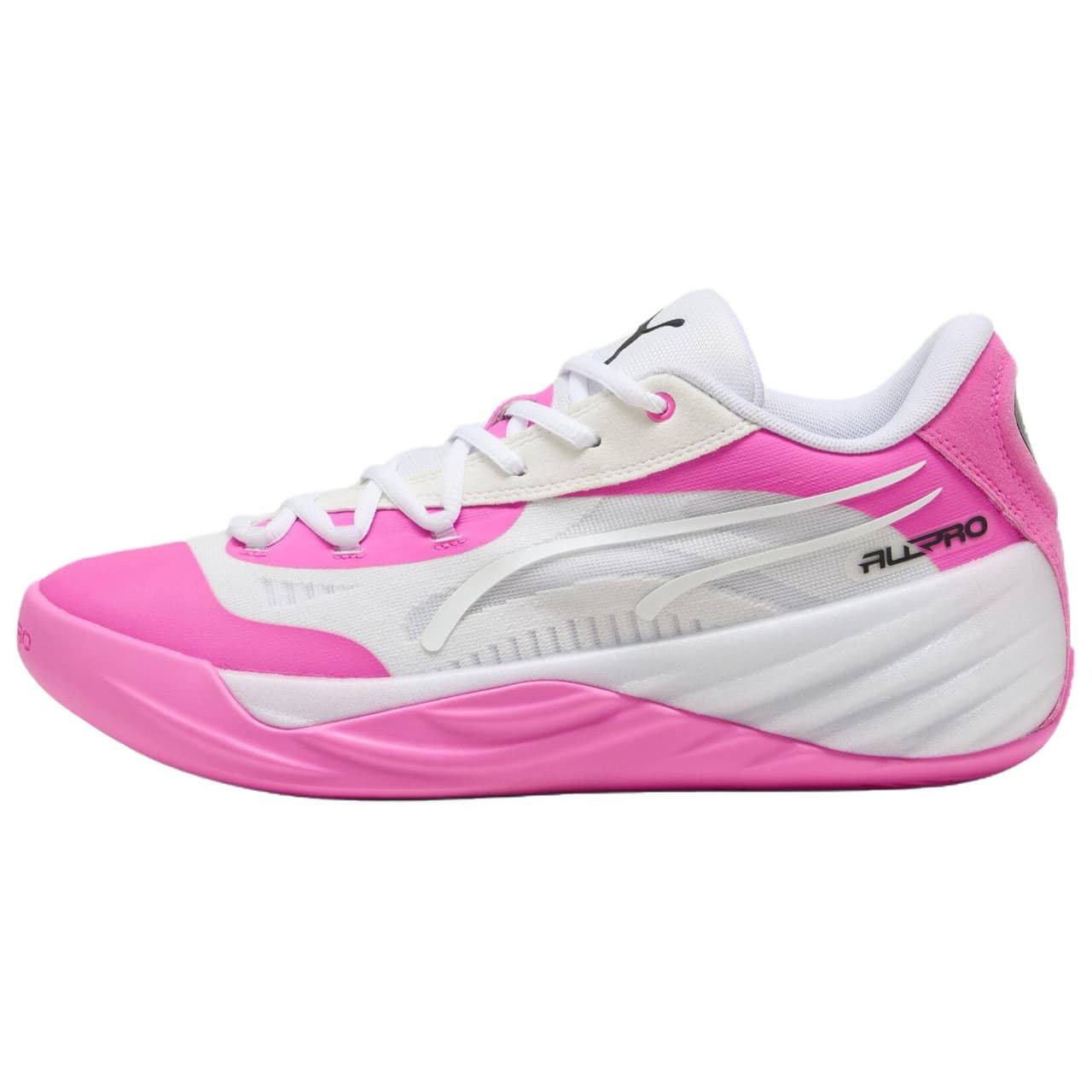 PUMA All Pro Nitro Coverage Rebound Low top Basketball Shoes Men's White Pink