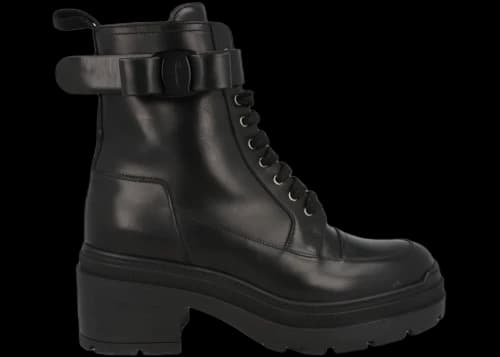 Ferragamo Lober Leather Bootie Black (Women's)
