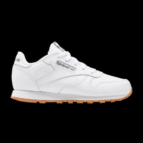 Classic Leather Little Kid 'White Gum'