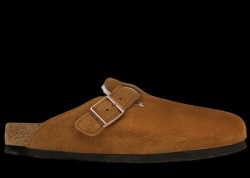 Birkenstock Boston Shearling Suede Leather Mink