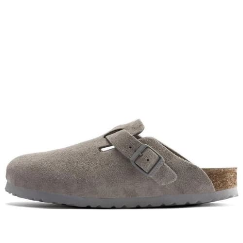 Birkenstock Boston Soft Footbed Suede Leather 'Stone Coin'