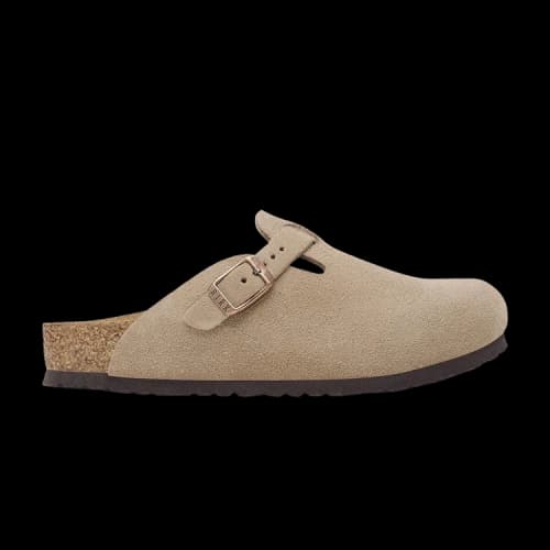 Birkenstock Boston Suede Taupe (Narrow Fit) (Kids)