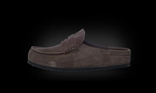 Birkenstock Naples Wrapped Suede Leather Concrete Grey