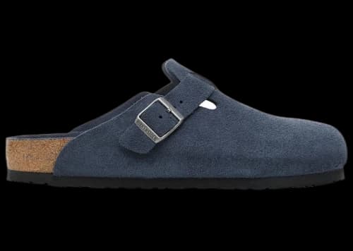 Birkenstock Boston Soft Footbed Suede Leather New Navy Tonal
