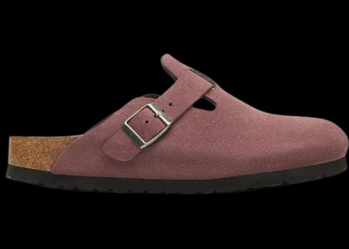 Birkenstock Boston Soft Footbed Suede Leather Pepper