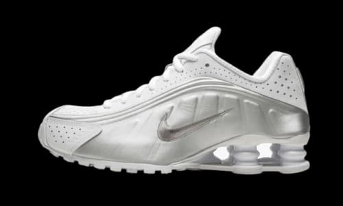 Nike Shox R4 White Metallic Silver
