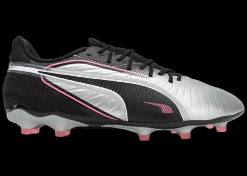 Puma King Match FG/AG Silver Black Sun Struck White