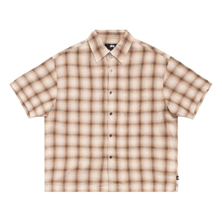 Stussy Liam S/S Plaid Shirt Brown