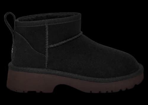 UGG Classic Ultra Mini New Heights Boot Black (Kids)