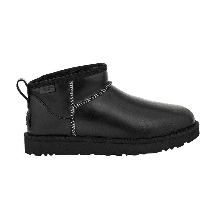 UGG Classic Ultra Mini LTHR Regen Boot Black (Women's)