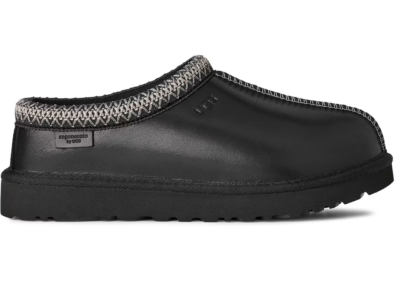 UGG Tasman LTHR Regen Slipper Black (Women's)