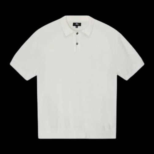 Stussy Textured SS Polo Sweater Bone