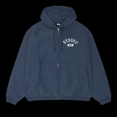 Stussy Varsity Zip Hoodie Navy