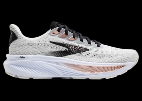 Brooks Ghost 17 White Black Rose Gold (Women's)