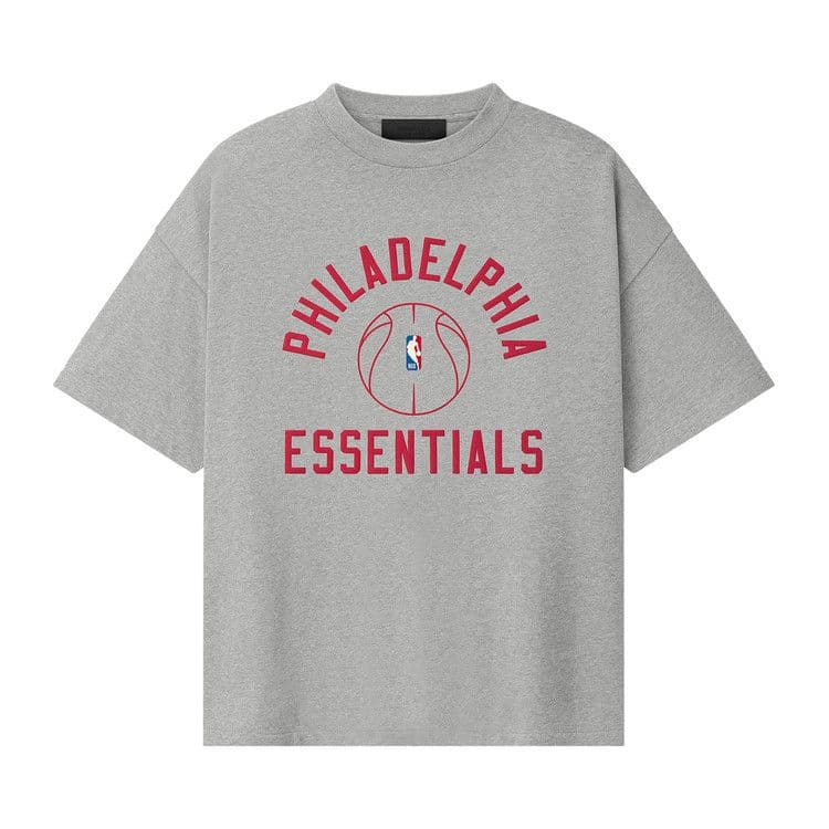 Fear of God Essentials Sixers x Barkley Hendricks 90s Tee Concrete Heather