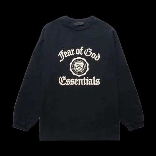 Fear of God Essentials Heavy Longsleeve Tee (FW24) Black