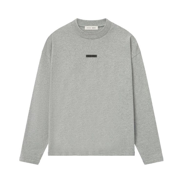Fear of God Essentials Classic Long Sleeve Tee Concrete Heather