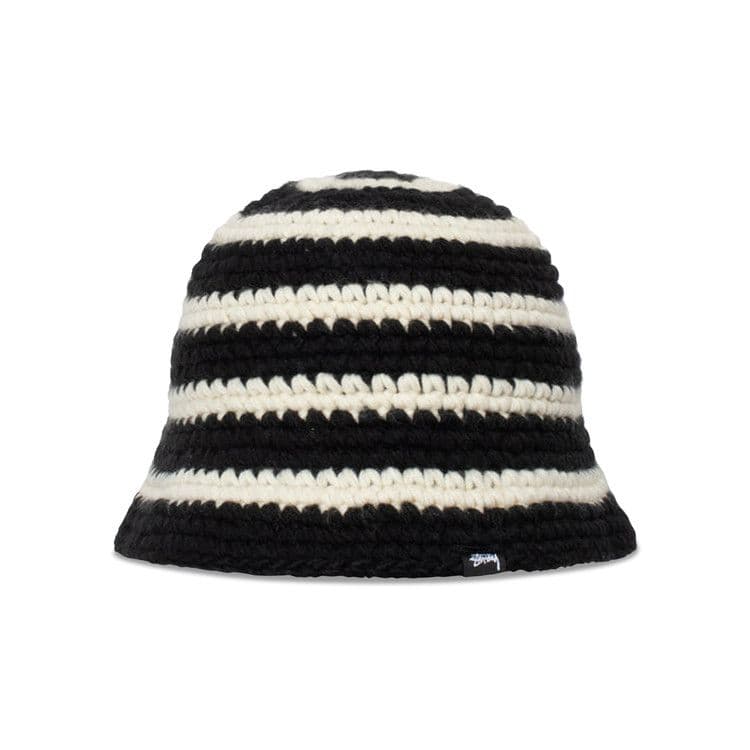 Stussy Swirl Knit Bucket Hat 'Black'