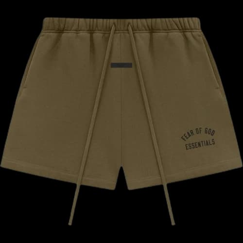 Fear of God Essentials Fleece Soccer Short Olive