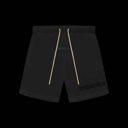 Fear of God Essentials Cream Drawstring Sweatshort Jet Black