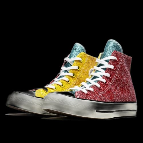 Converse Chuck Taylor All Star 70 Hi JW Anderson Glitter Yellow Red