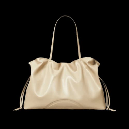 Tory Burch Drawstring Tote Bag Light Stone