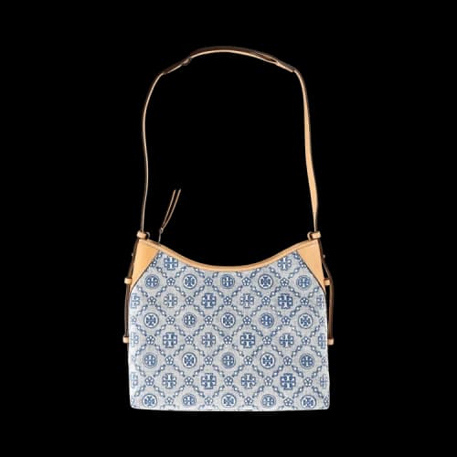 Tory Burch Denim Messenger Bag Powder Blue